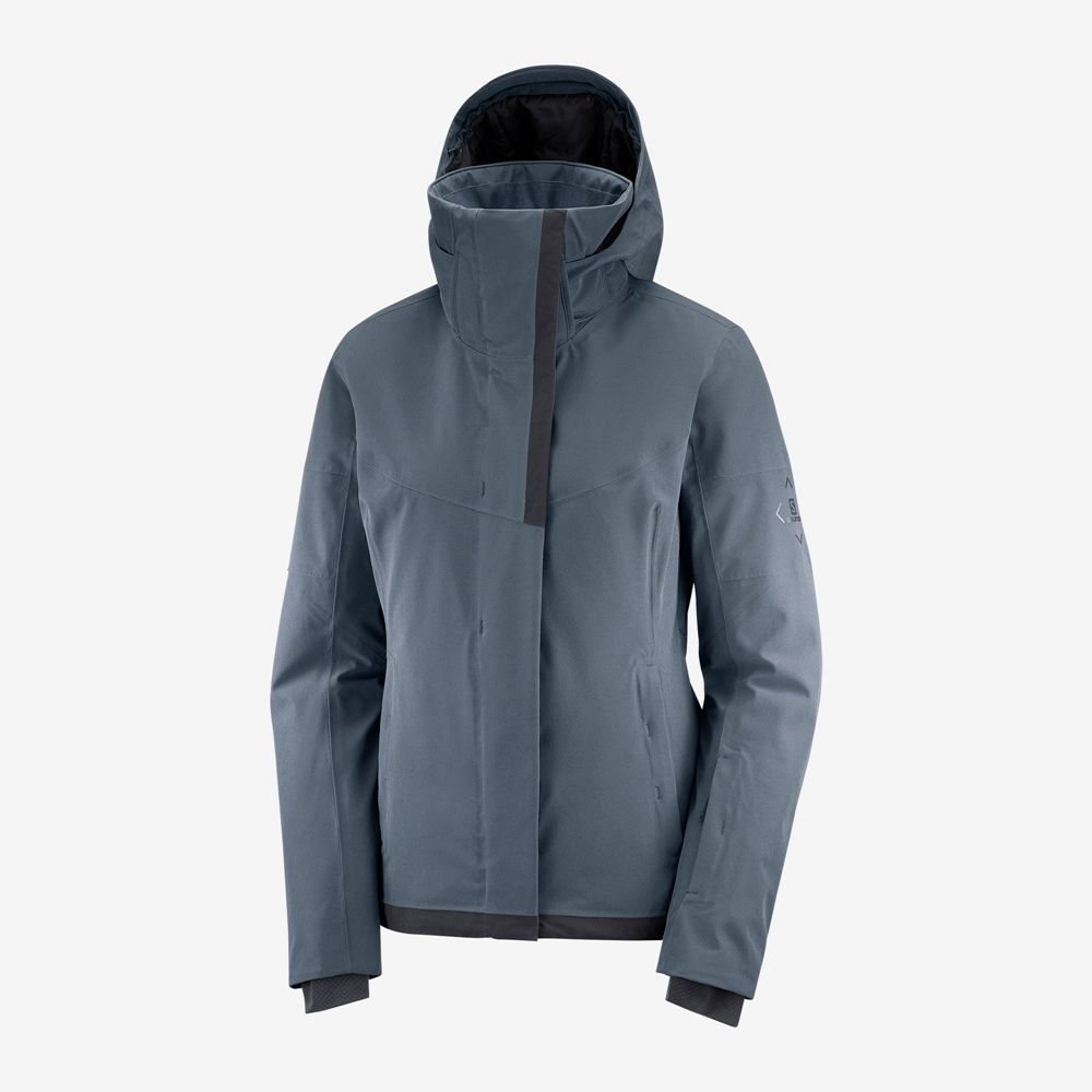 Salomon Ski Jackets Outlet Canada - Salomon Women's SPEED Grey/Black